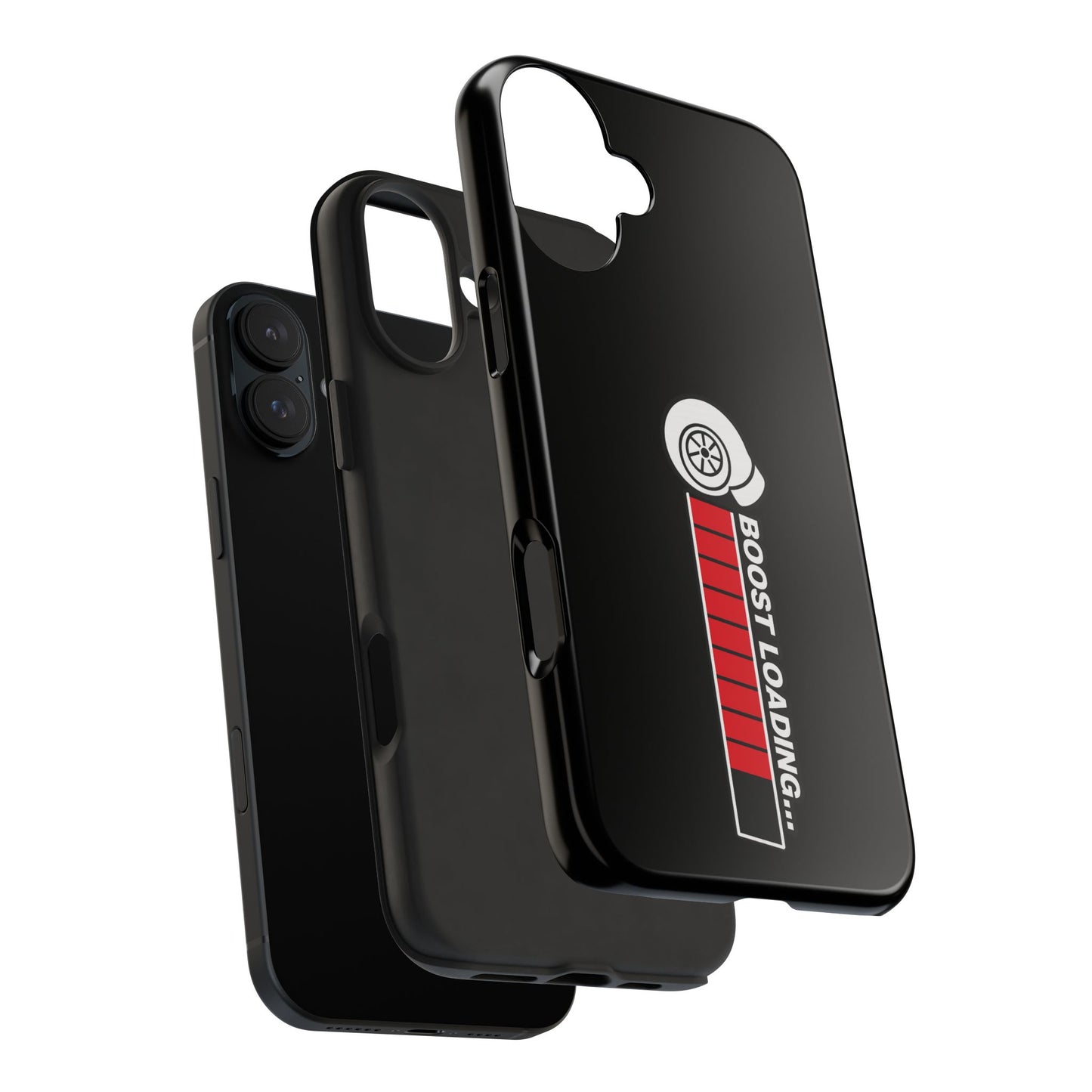 Black Boost Loading Tough Phone Case for iPhone or Samsung phones