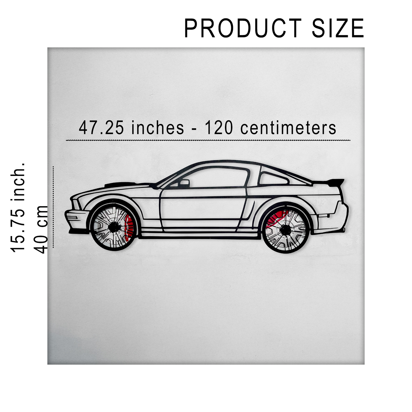 2008 Mustang GT Fastback Wall Art β Steel Build with Spinning Wheels-KAFMEKA004