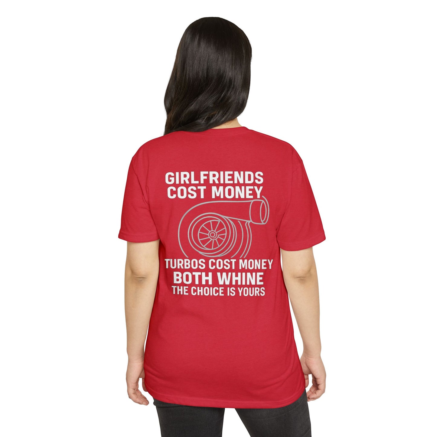 Girlfriends Whine, Turbos Whistle – Funny Car Guy Turbo T-Shirt 7 Dark Colors