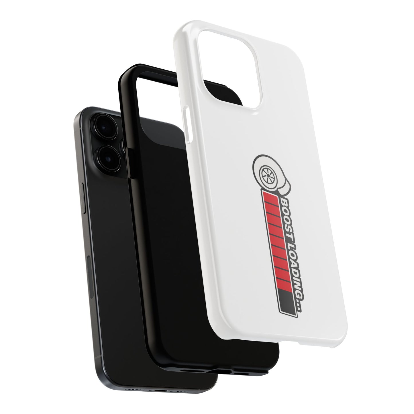 White Boost Loading Tough Phone Case For Apple or Samsung