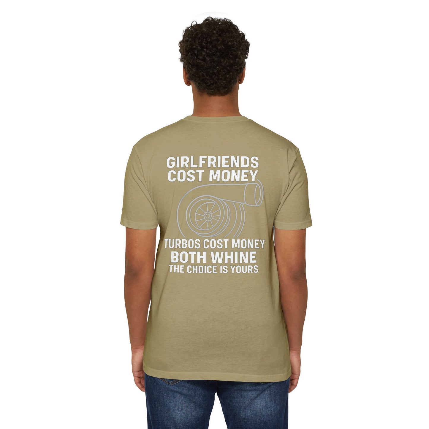 Girlfriends Whine, Turbos Whistle – Funny Car Guy Turbo T-Shirt 7 Dark Colors