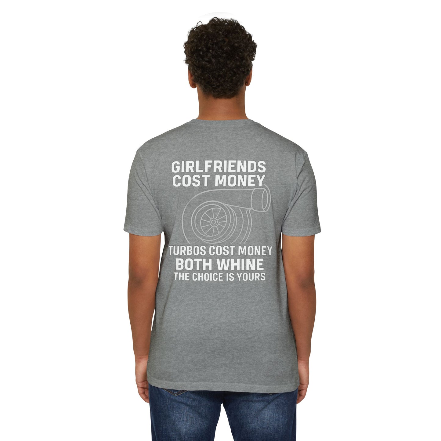 Girlfriends Whine, Turbos Whistle – Funny Car Guy Turbo T-Shirt 7 Dark Colors