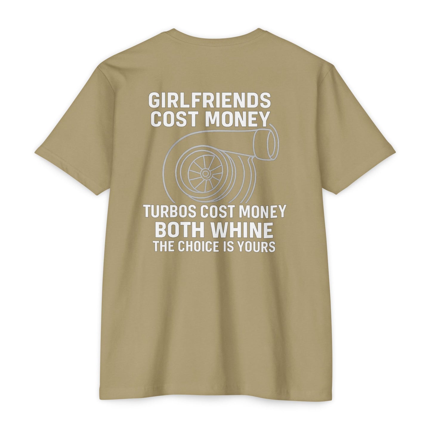 Girlfriends Whine, Turbos Whistle – Funny Car Guy Turbo T-Shirt 7 Dark Colors