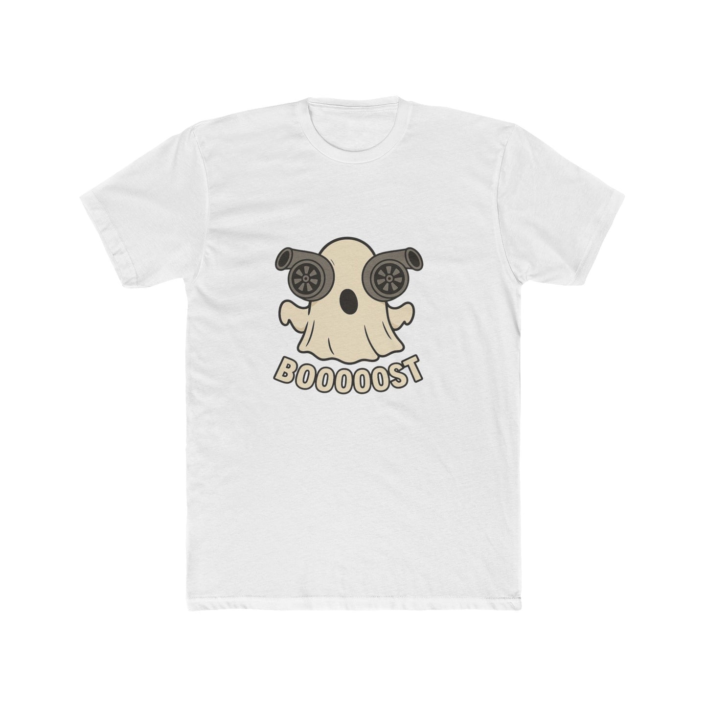 Booost Ghost Unisex Cotton Crew Tee, Halloween T-Shirt, Casual Graphic Tee, Funny Gift, Cute Ghost Costume Tee