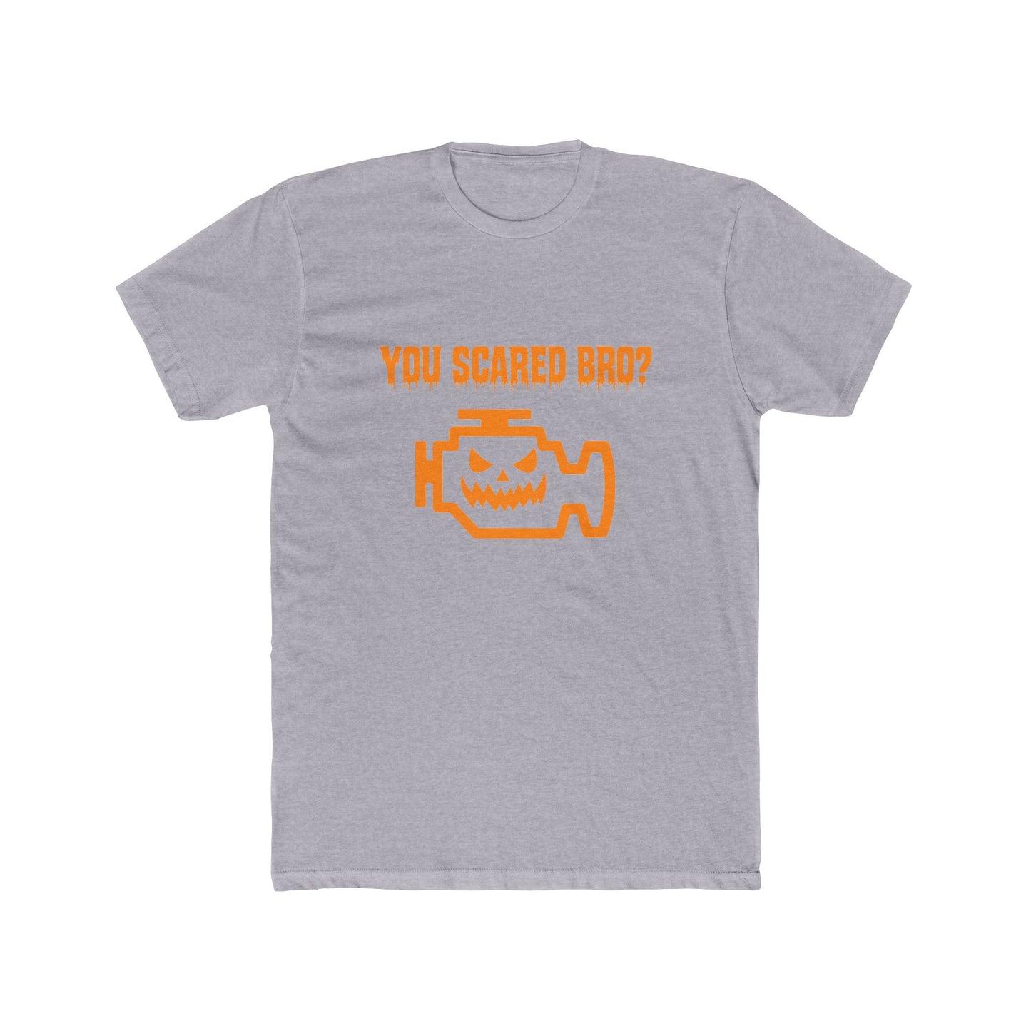 You Scared Bro? Halloween Car T-Shirt – Check Engine Light Jack-o-Lantern Tee