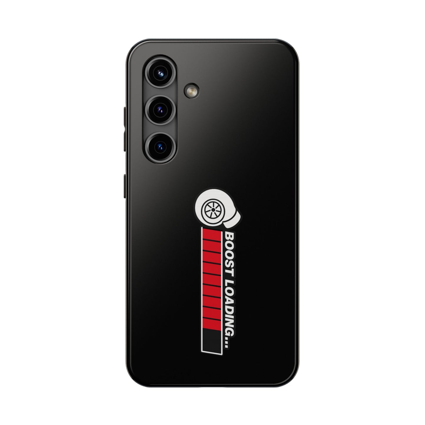Black Boost Loading Tough Phone Case for iPhone or Samsung phones
