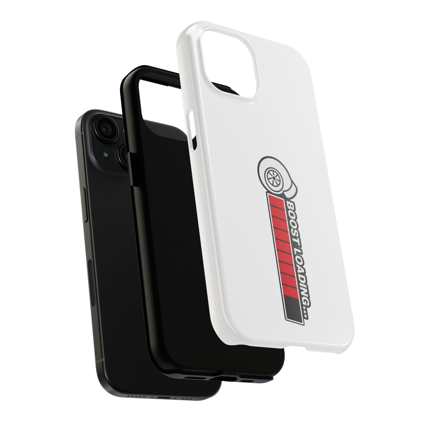 White Boost Loading Tough Phone Case For Apple or Samsung