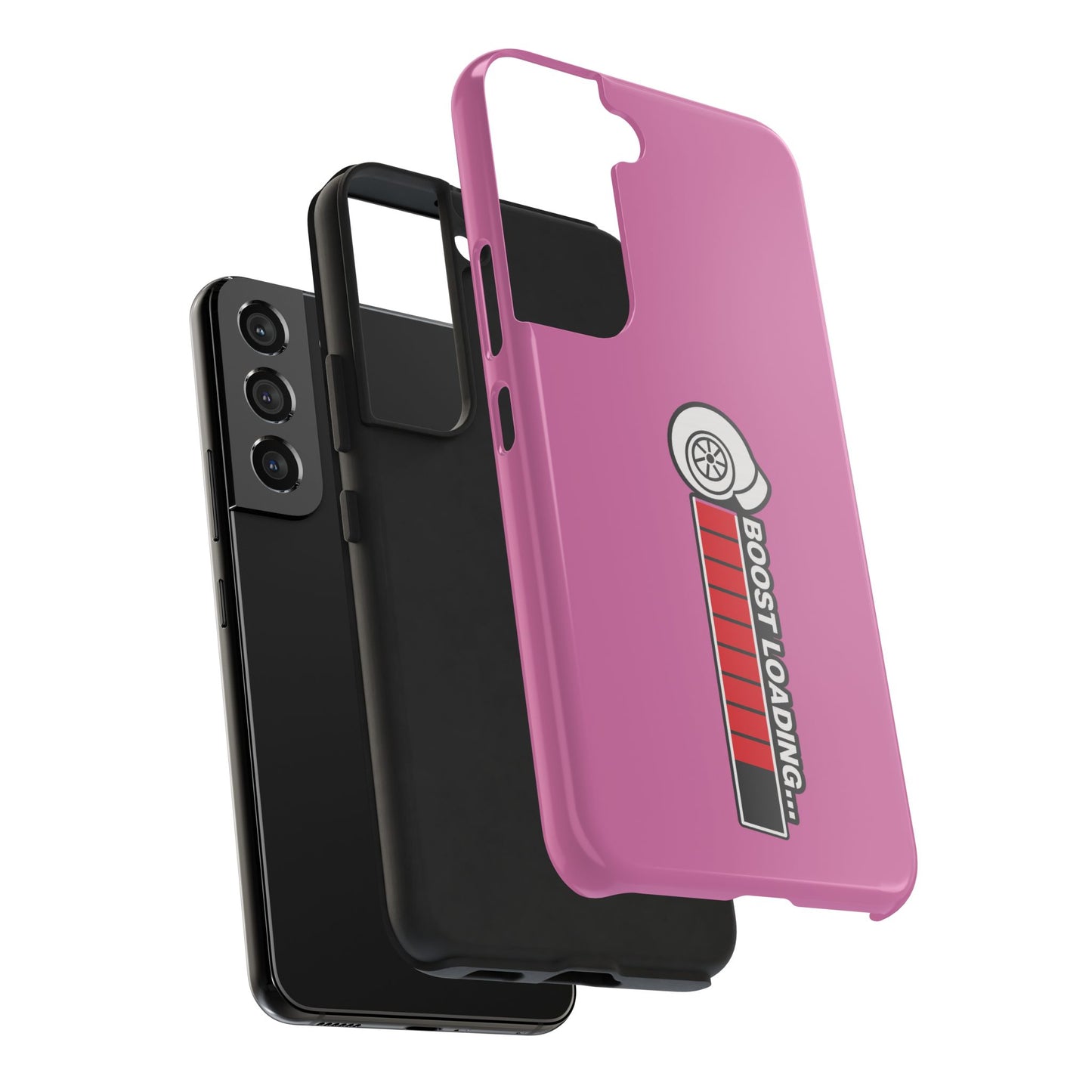 Pink Boost Loading Tough Phone Case for iPhone or Samsung phones