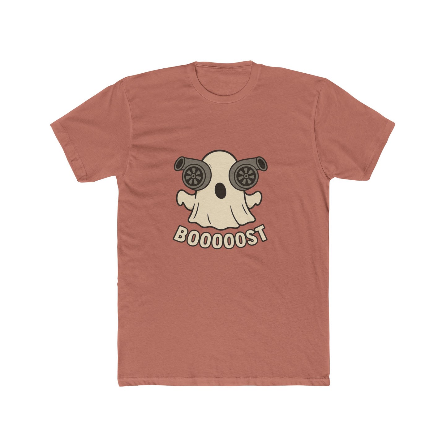 Booost Ghost Unisex Cotton Crew Tee, Halloween T-Shirt, Casual Graphic Tee, Funny Gift, Cute Ghost Costume Tee