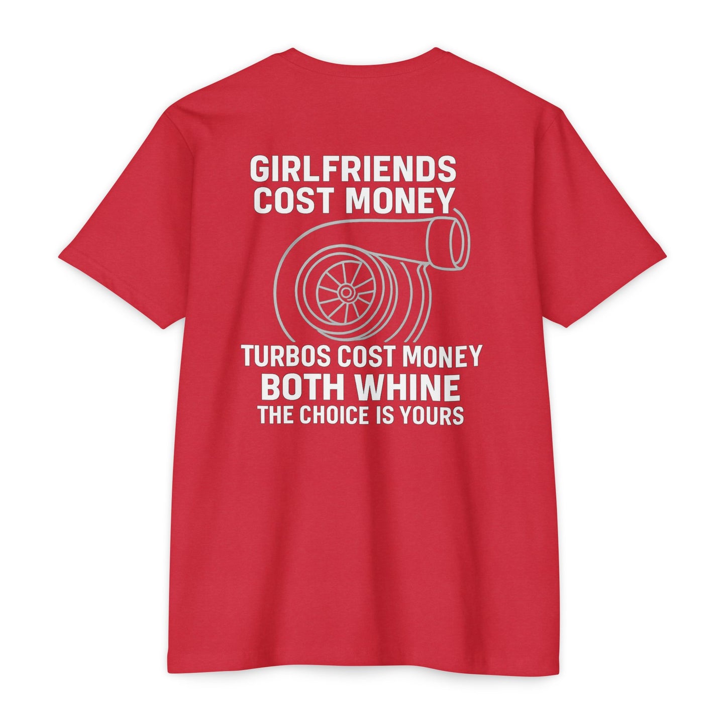 Girlfriends Whine, Turbos Whistle – Funny Car Guy Turbo T-Shirt 7 Dark Colors