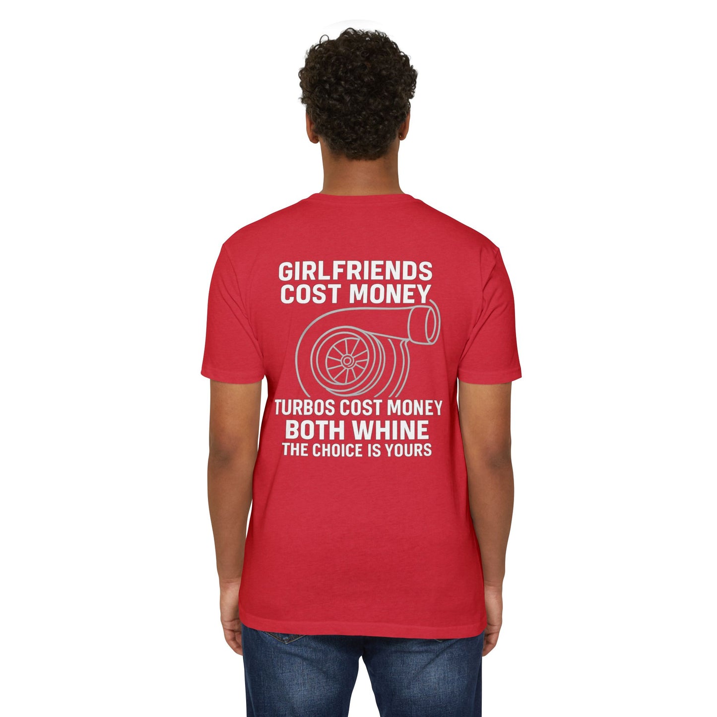 Girlfriends Whine, Turbos Whistle – Funny Car Guy Turbo T-Shirt 7 Dark Colors