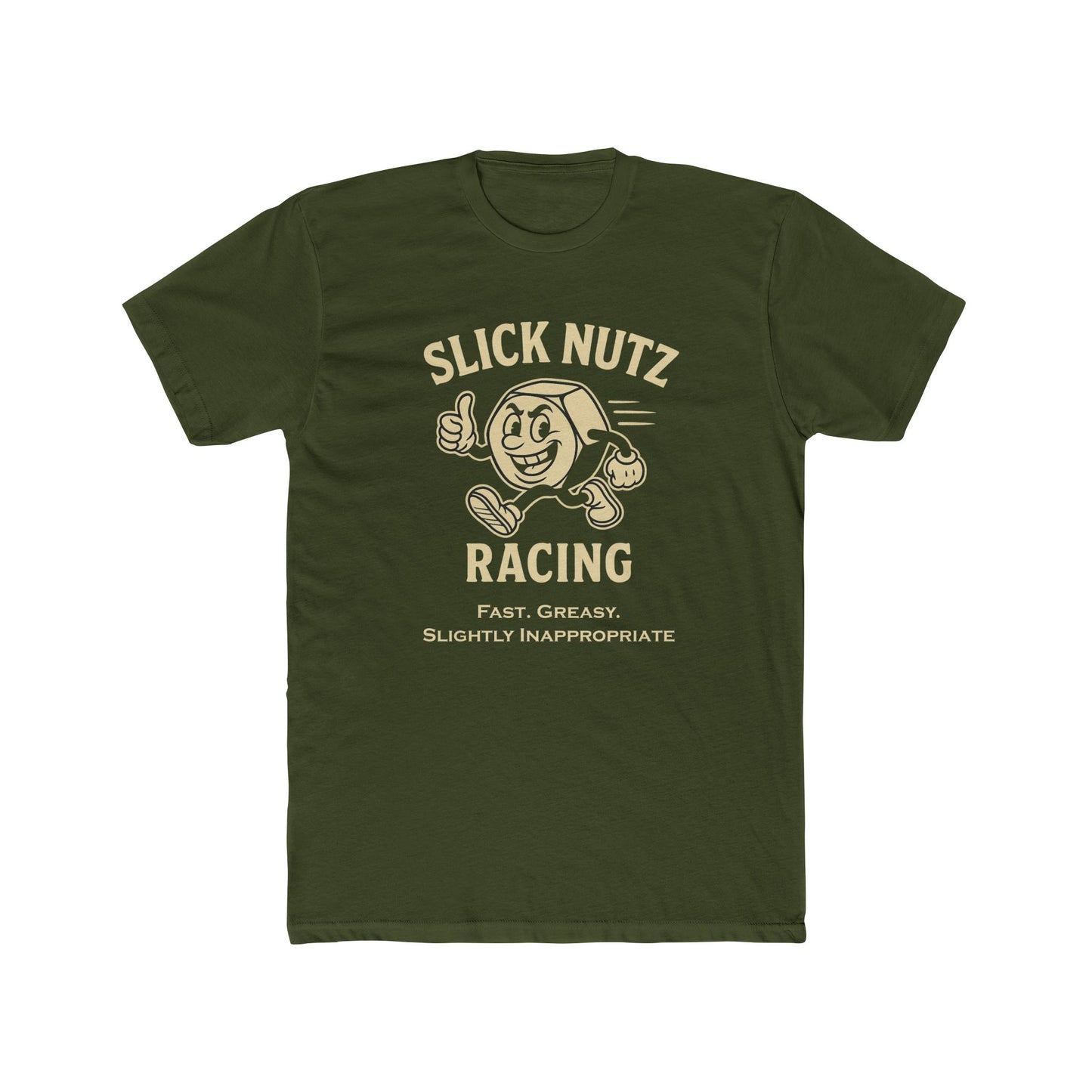 Slick Nutz Racing Tee Fast Greasy Inappropriate T-Shirt 10 colors