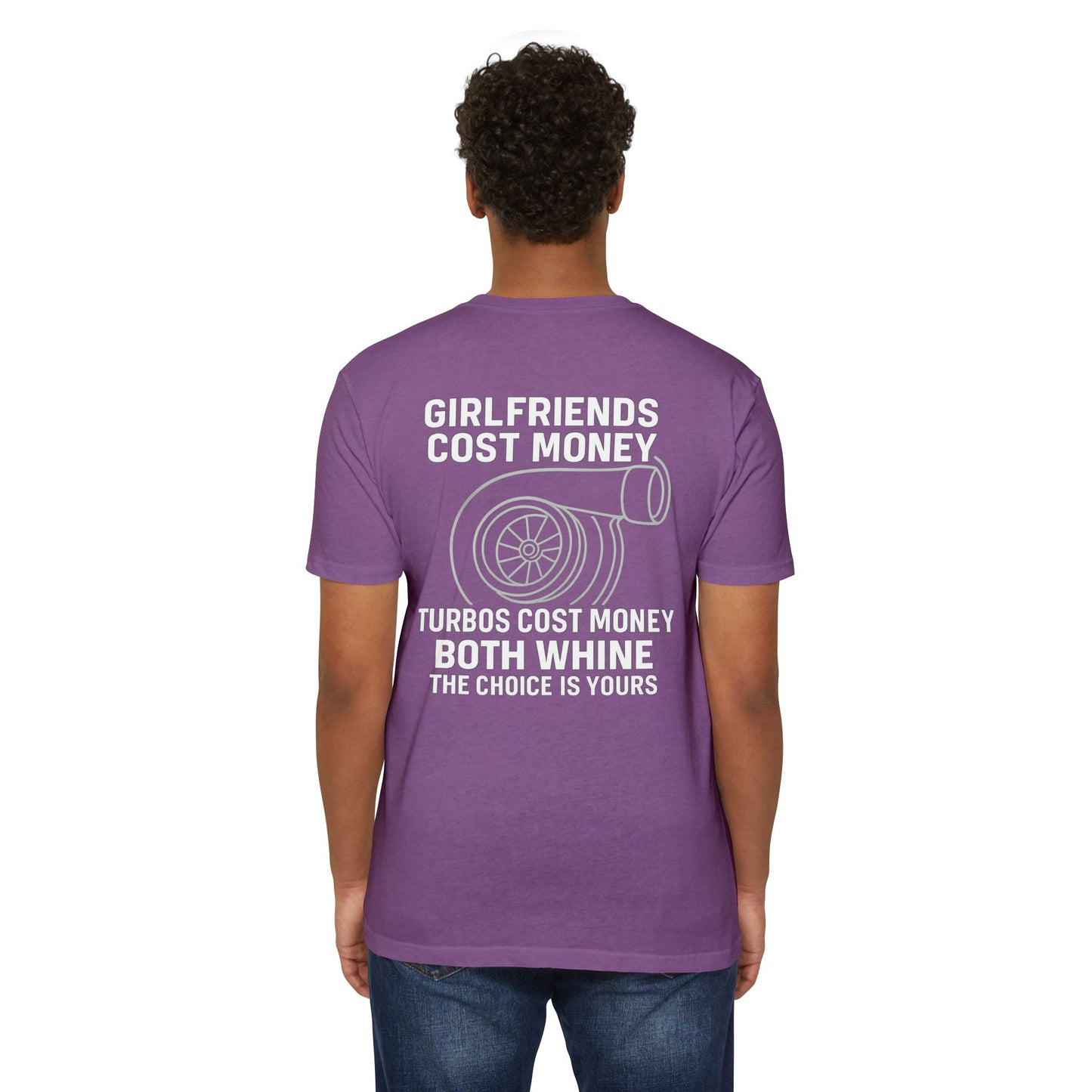 Girlfriends Whine, Turbos Whistle – Funny Car Guy Turbo T-Shirt 7 Dark Colors