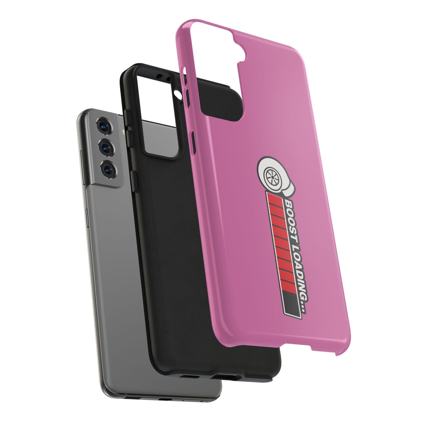 Pink Boost Loading Tough Phone Case for iPhone or Samsung phones