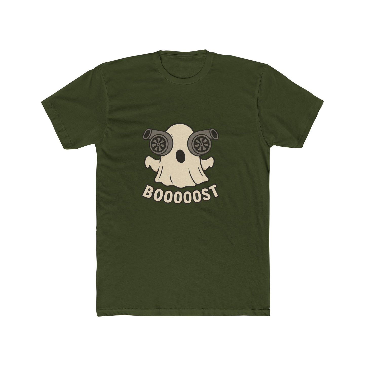 Booost Ghost Unisex Cotton Crew Tee, Halloween T-Shirt, Casual Graphic Tee, Funny Gift, Cute Ghost Costume Tee