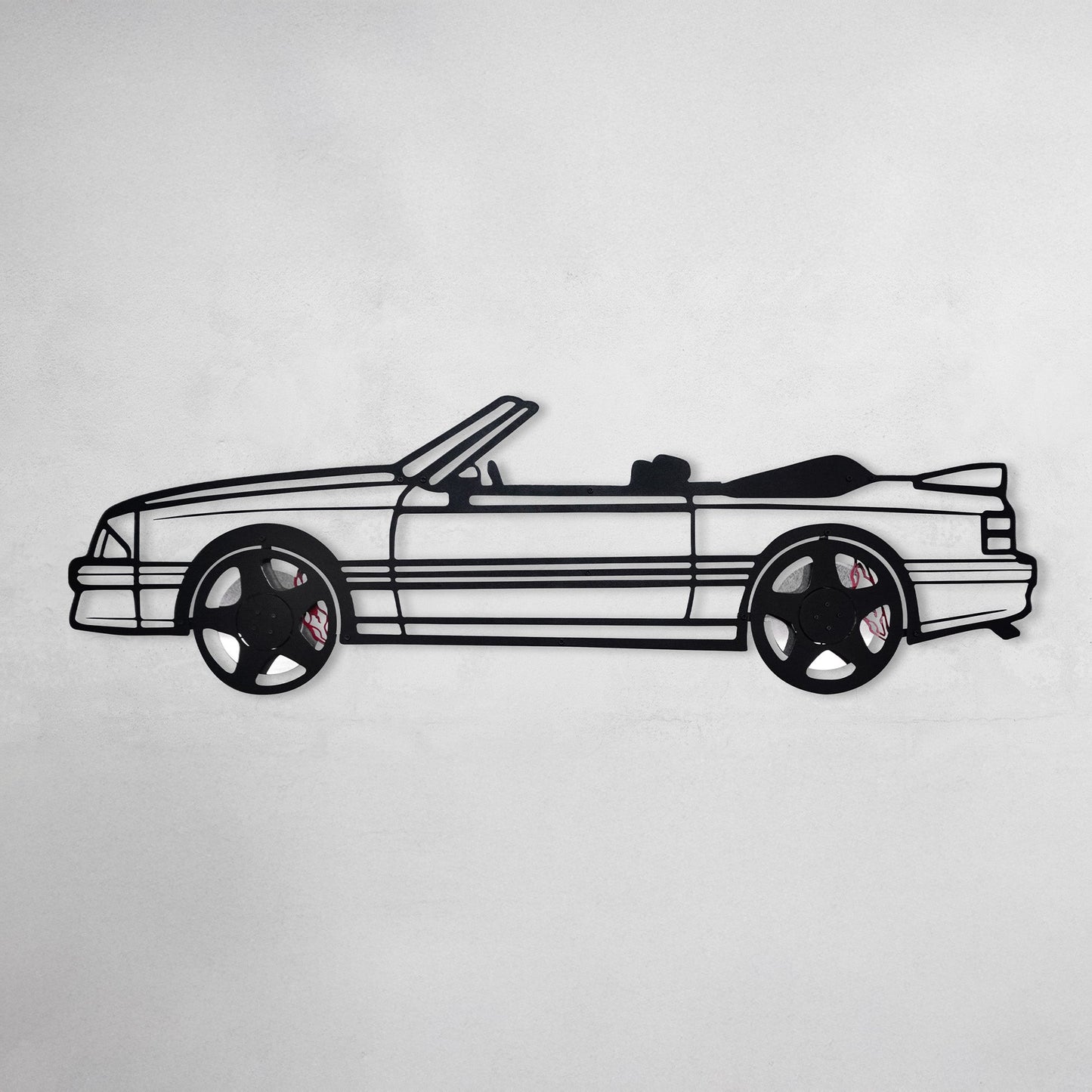 1993 Mustang GT Convertible Wall Art – Steel & Spinning Wheels-KAFMEKA002