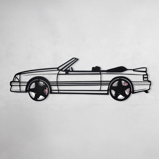 1993 Mustang GT Convertible Wall Art – Steel & Spinning Wheels-KAFMEKA002