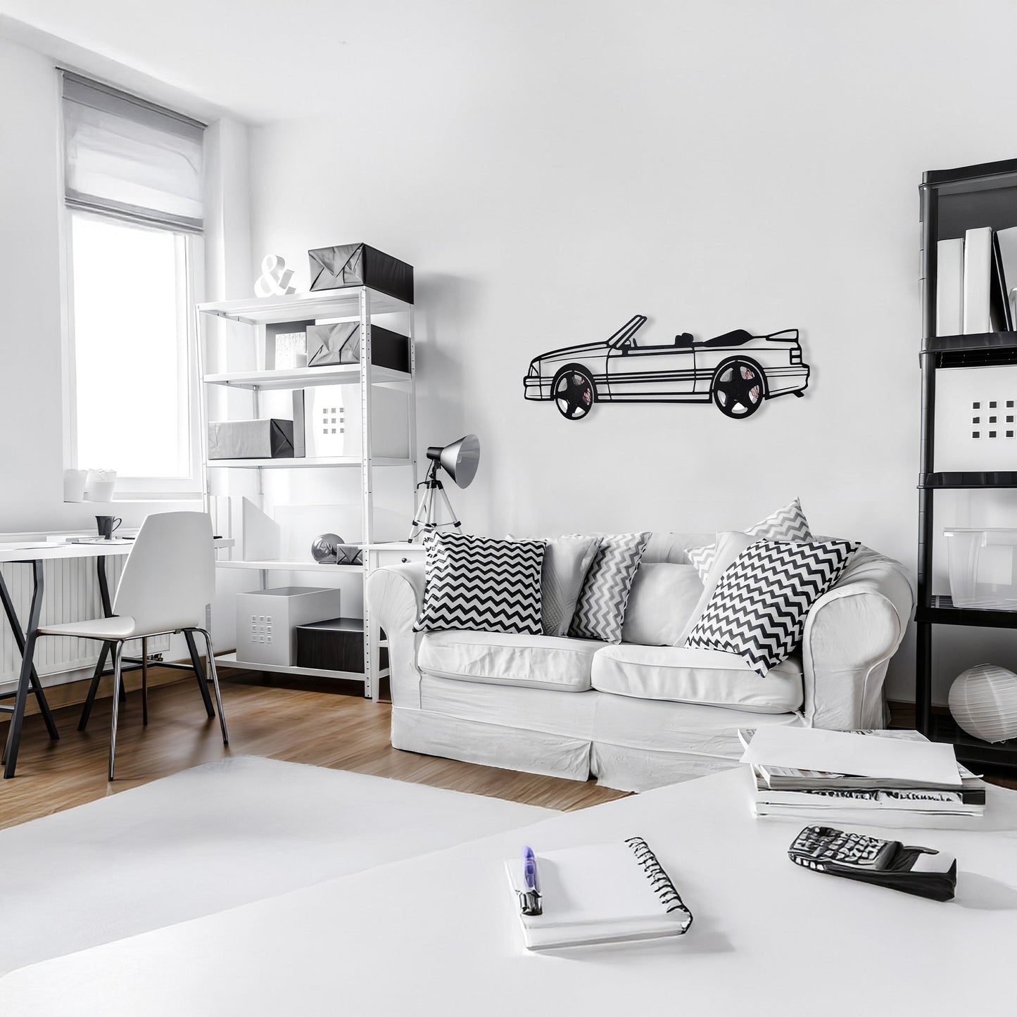 1993 Mustang GT Convertible Wall Art – Steel & Spinning Wheels-KAFMEKA002