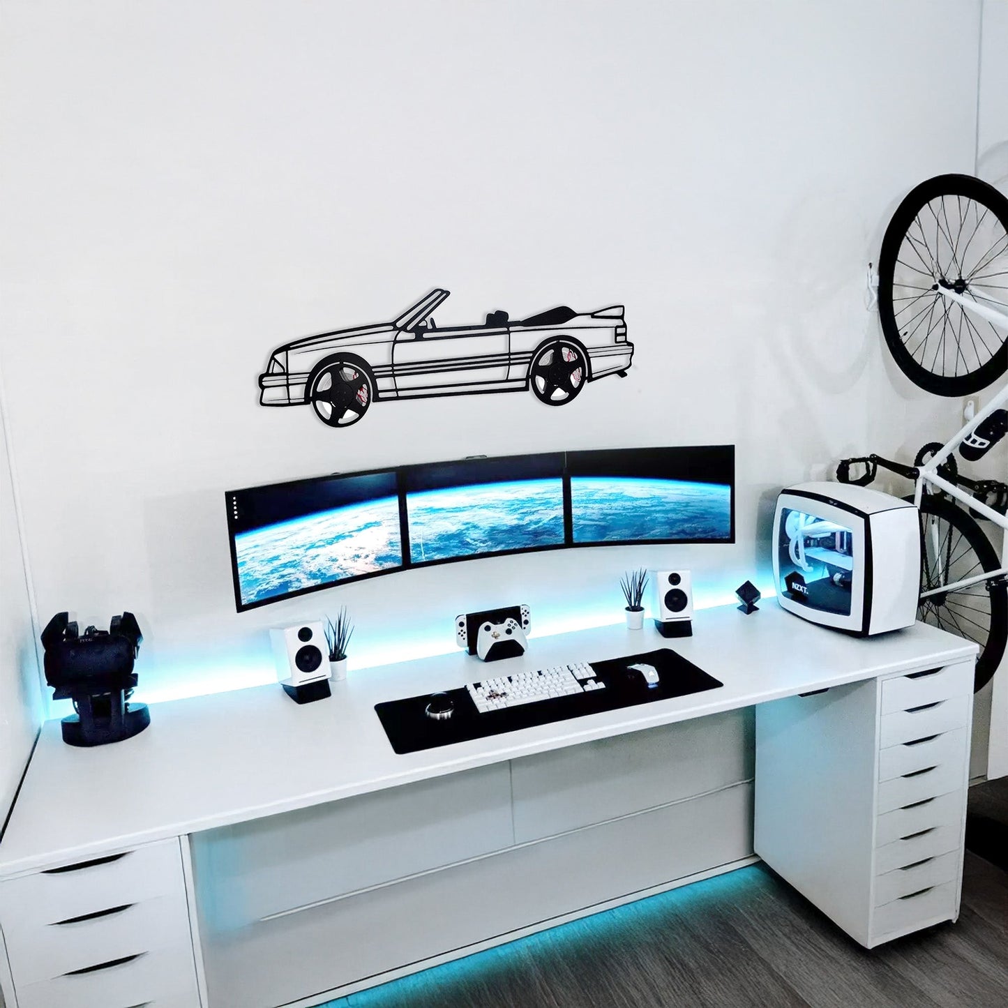 1993 Mustang GT Convertible Wall Art – Steel & Spinning Wheels-KAFMEKA002