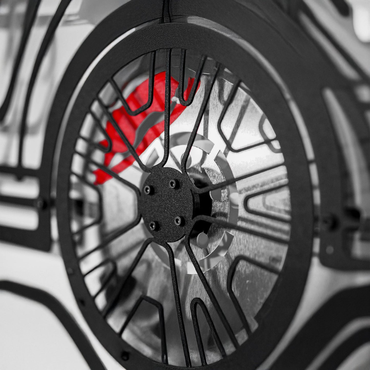 2008 Mustang GT Fastback Wall Art – Steel Build with Spinning Wheels-KAFMEKA004