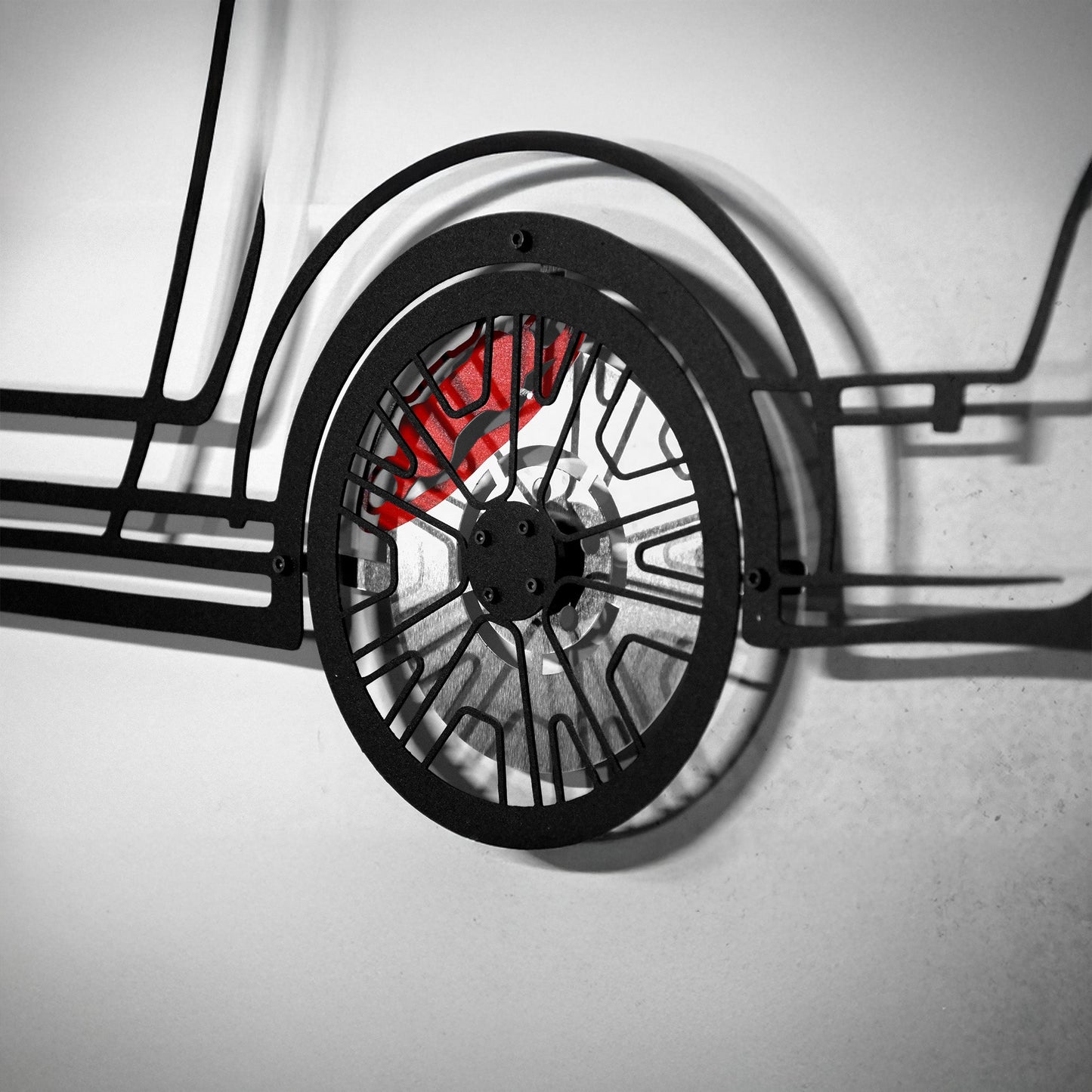 2008 Mustang GT Fastback Wall Art – Steel Build with Spinning Wheels-KAFMEKA004