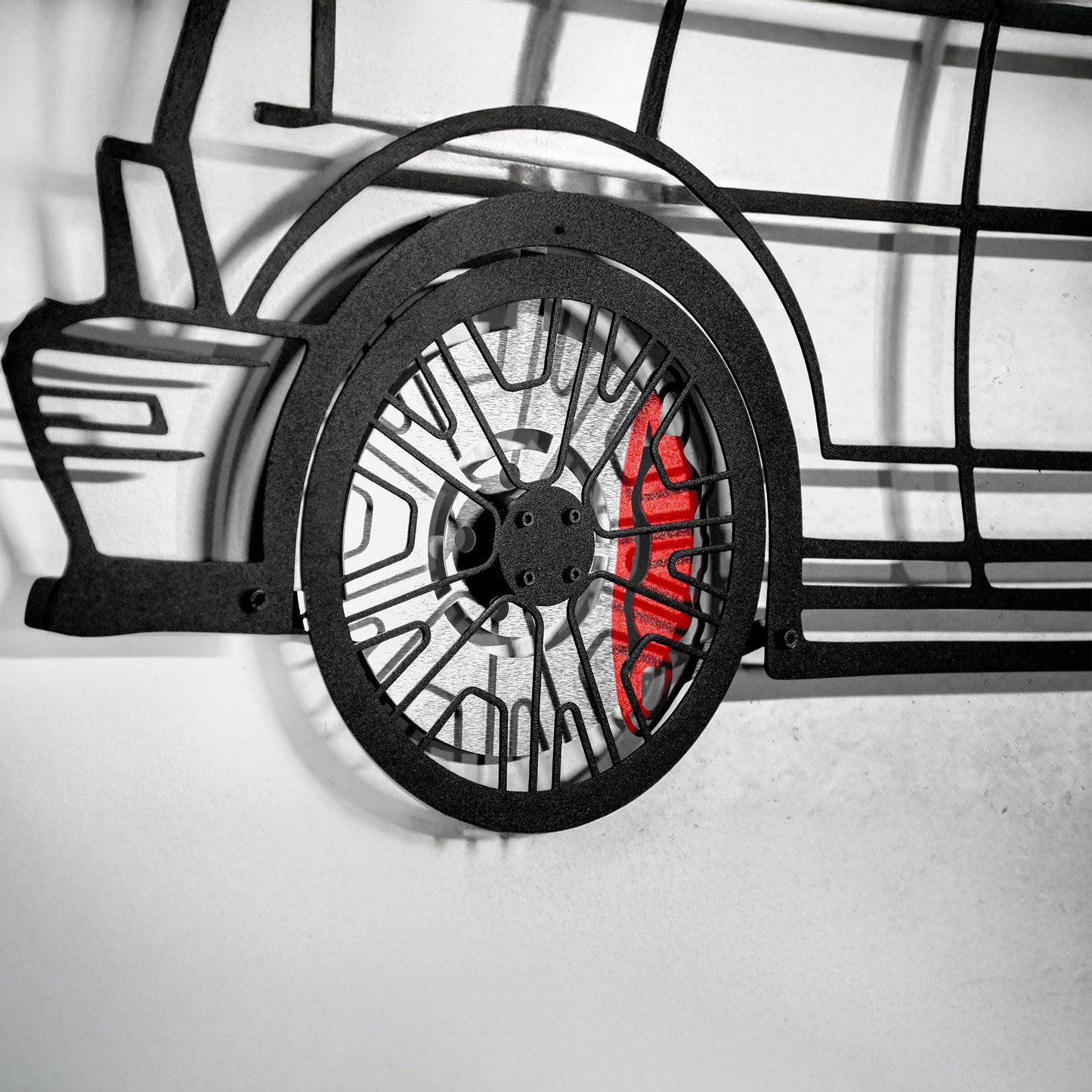 2008 Mustang GT Fastback Wall Art – Steel Build with Spinning Wheels-KAFMEKA004