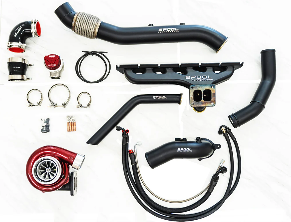 Spool Performance Billet Manifold B58 Gen 2 Top Mount Turbo Kit – BMW B58 Single Turbo Upgrade for Supra & BMW