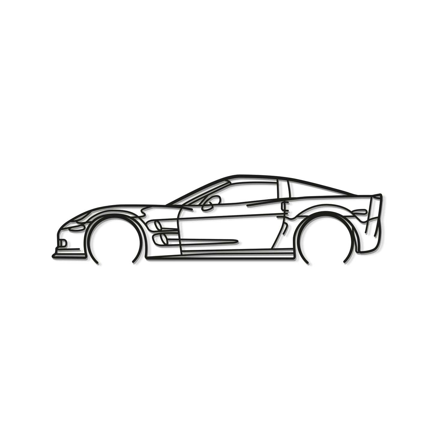 Corvette C6 ZR1 Detailed Metal Car Wall Art