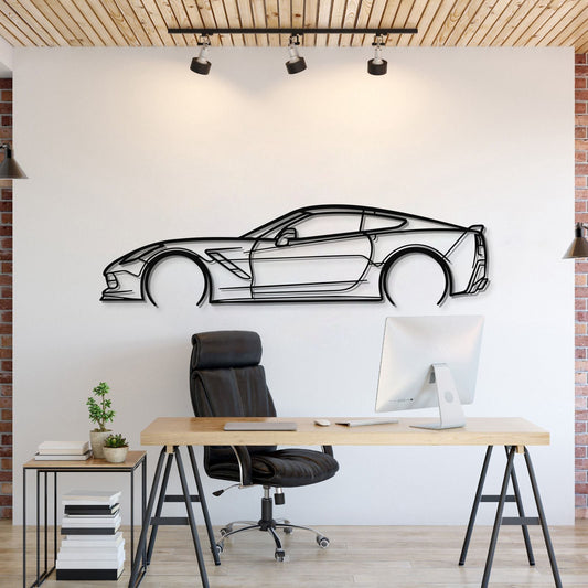 Corvette C7 Detailed Metal Car Wall Art