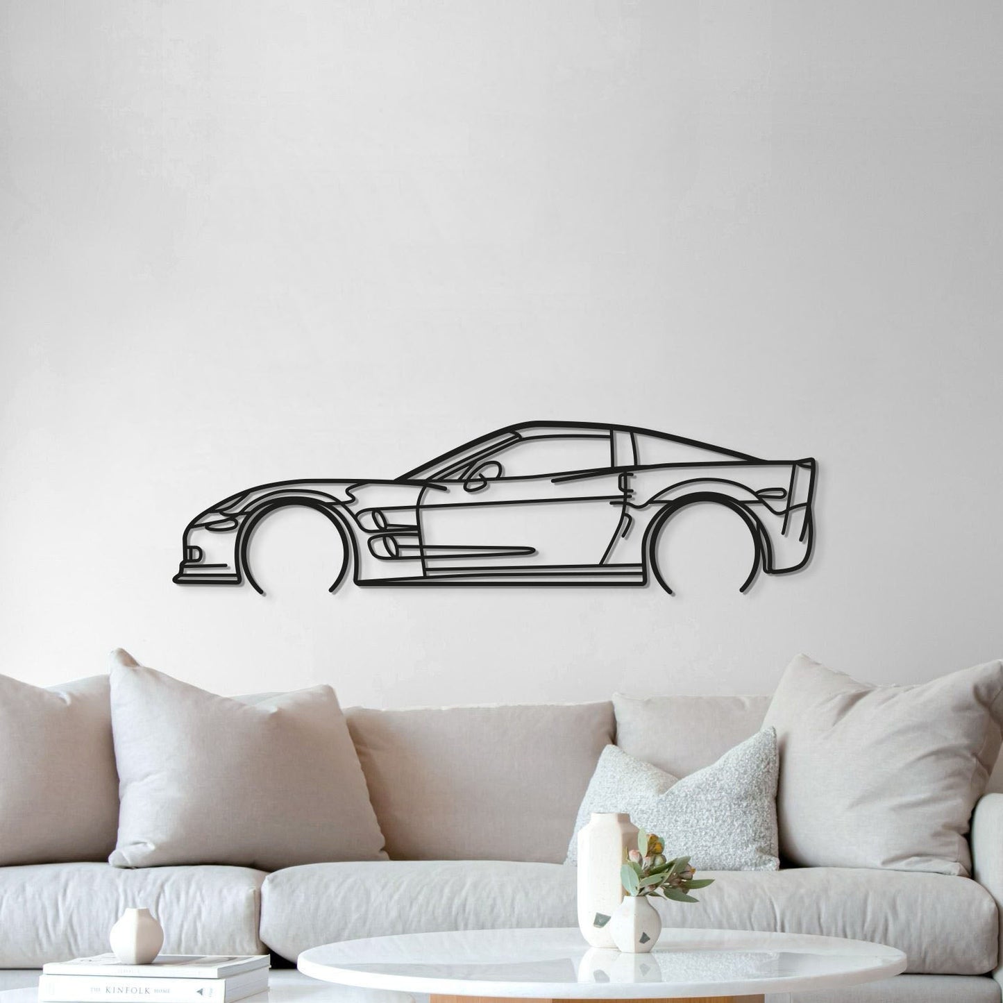 Corvette C6 ZR1 Detailed Metal Car Wall Art