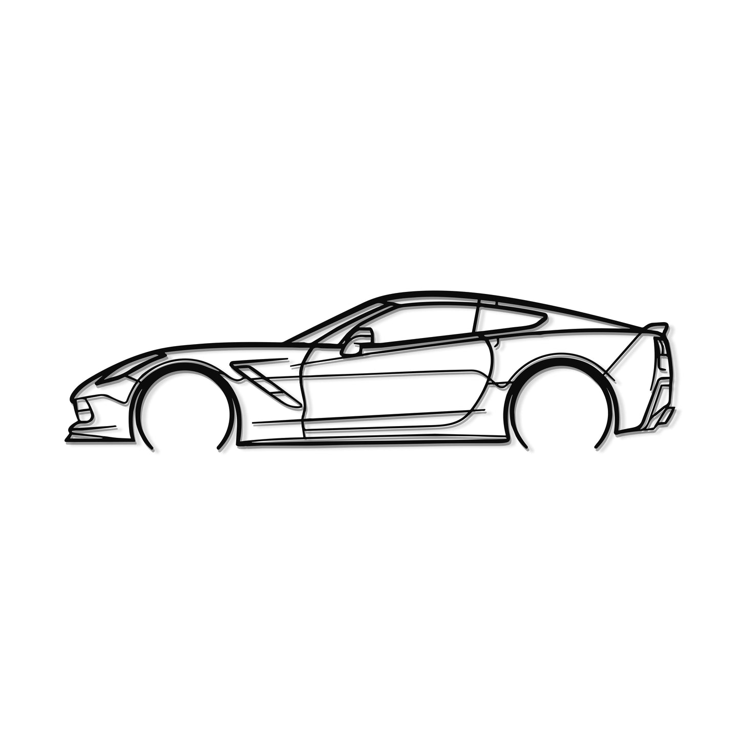 Corvette C7 Detailed Metal Car Wall Art