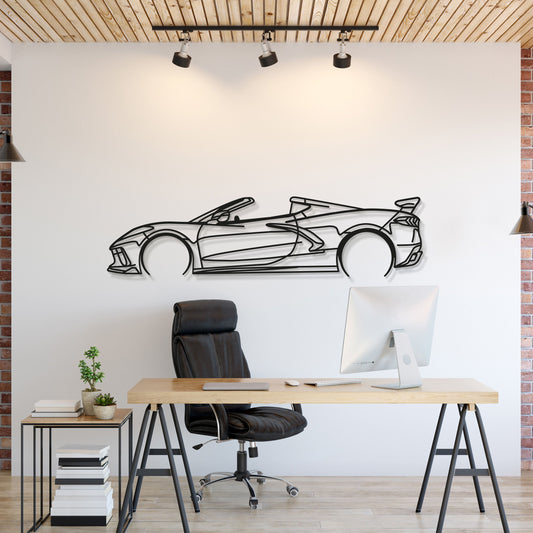 Corvette C8 Detailed Metal Car Wall Art