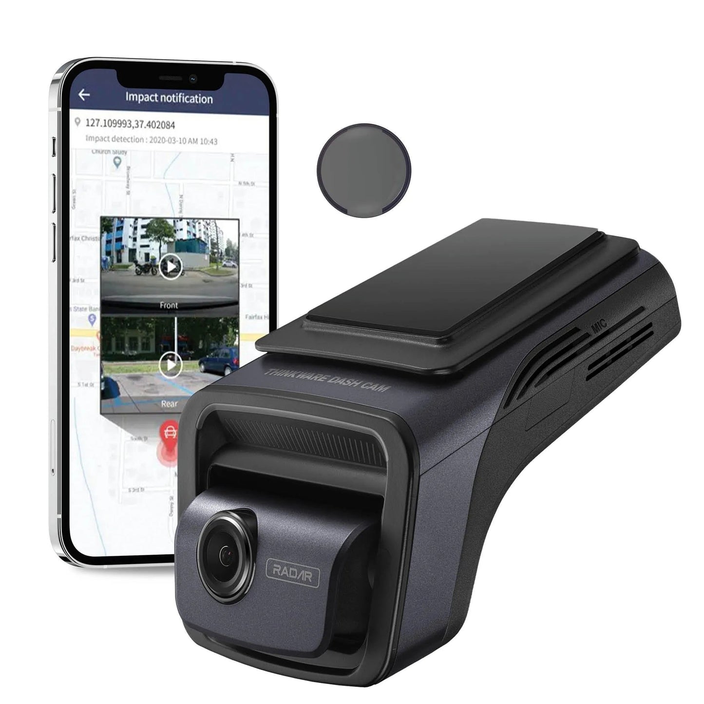 Thinkware U3000 4K Dash Cam Single Channel – STARVIS 2 Sensor, Radar Parking Mode, GPS & Wi-Fi Car Camera